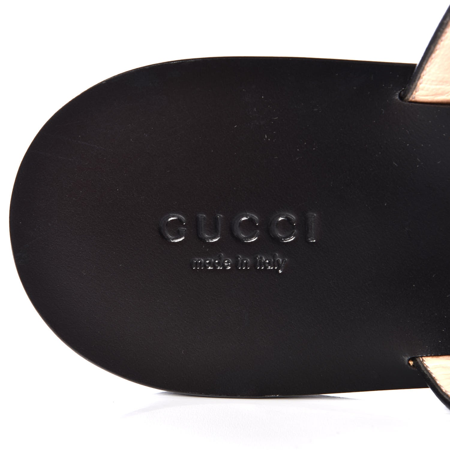Gucci Calfskin GG Marmont Thong Sandals 39.5 Black 8 of 9