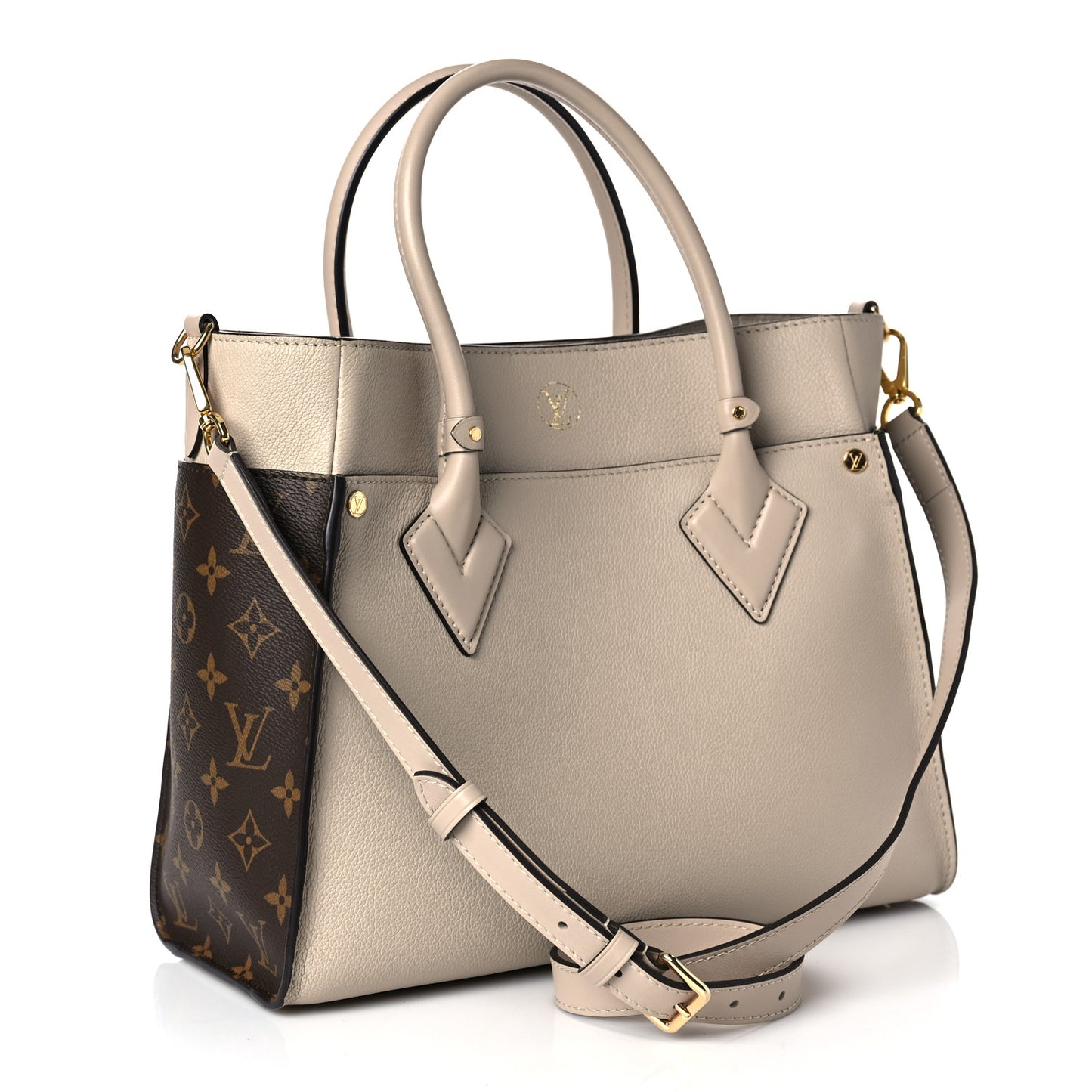 Calfskin Monogram On My Side Greige
