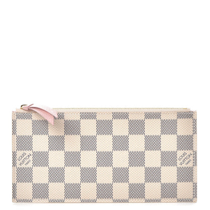Louis Vuitton Damier Azur Felicie Chain Wallet Zippered Insert Rose Ballerine 1 of 6