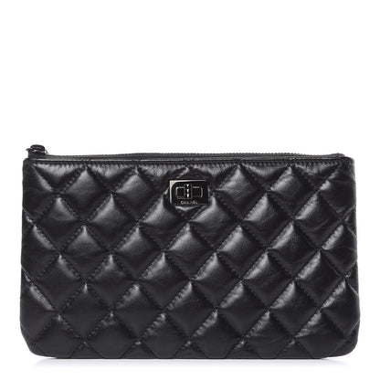 Chanel Aged Calfskin Quilted Medium Reissue Cosmetic Case So Black 1 of 8