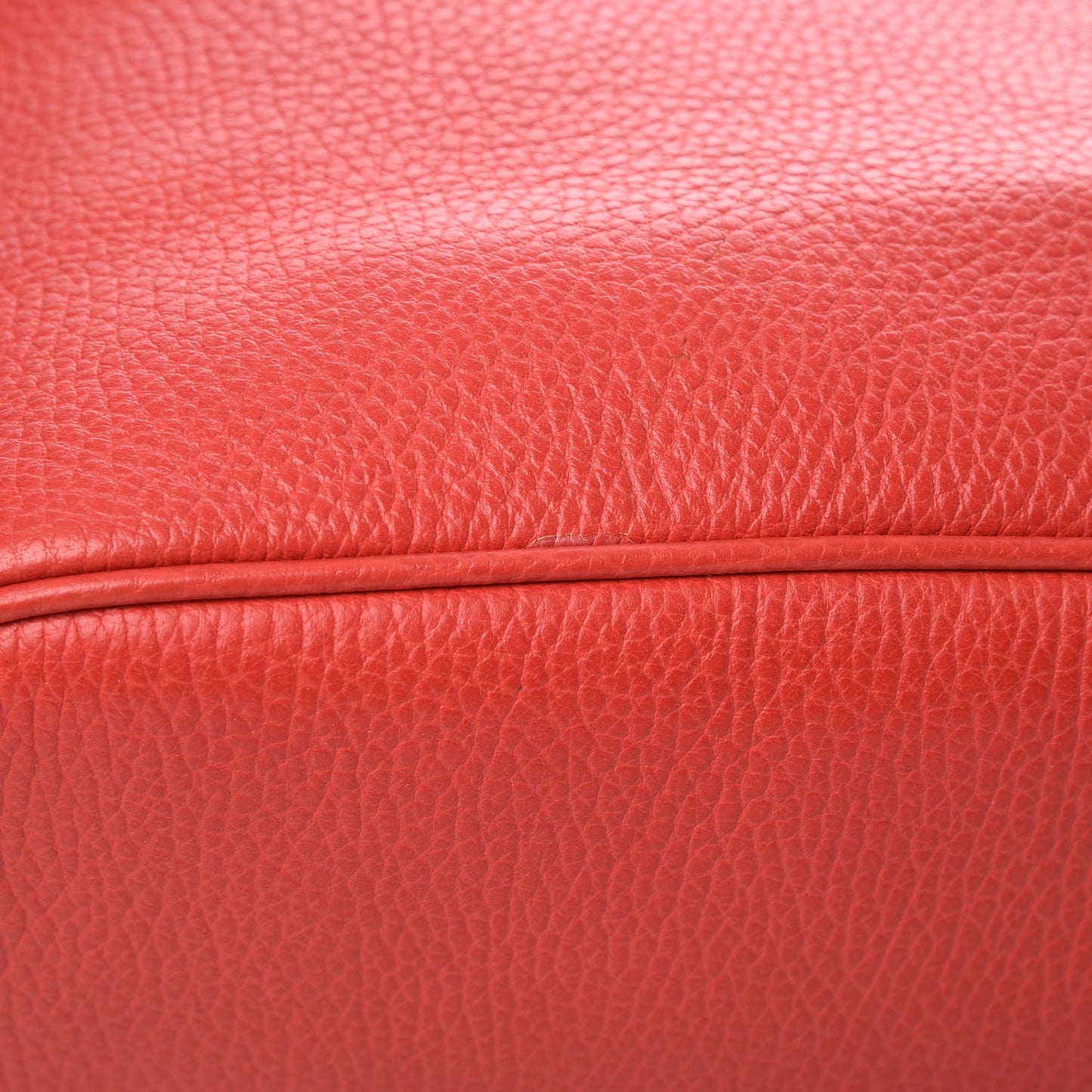 Dollar Calfskin Medium Dome Bag Sporting Red