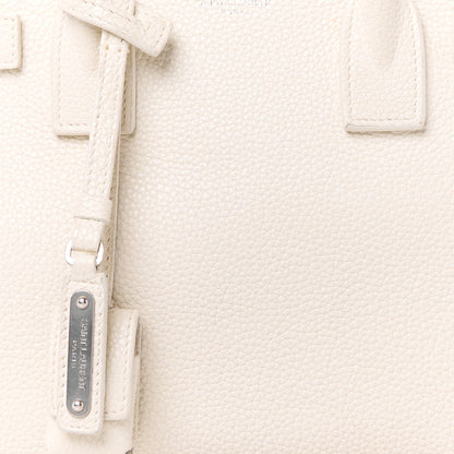 Saint Laurent Grained Calfskin Baby Supple Sac De Jour White 9 of 12