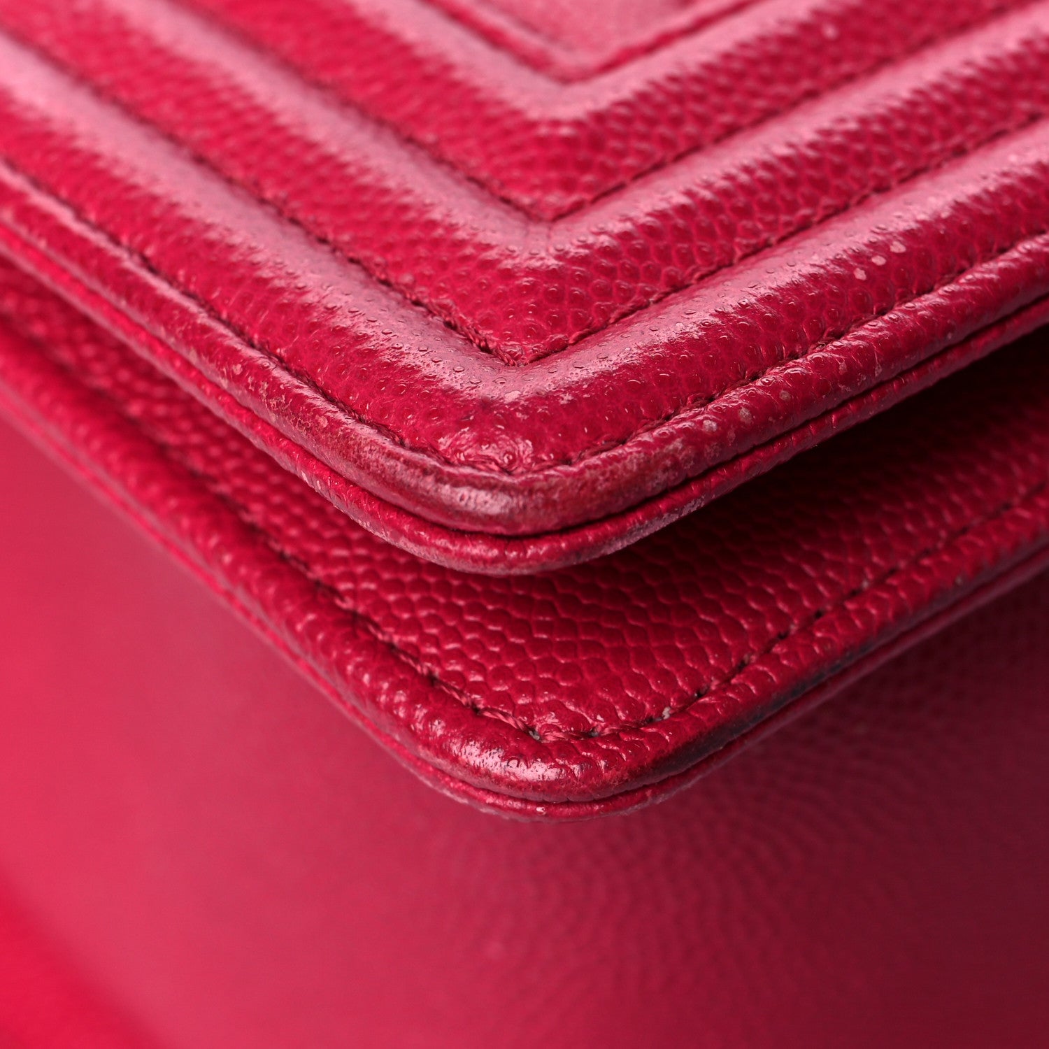 Chanel Caviar Quilted Medium Boy Flap Fuchsia 9 of 14