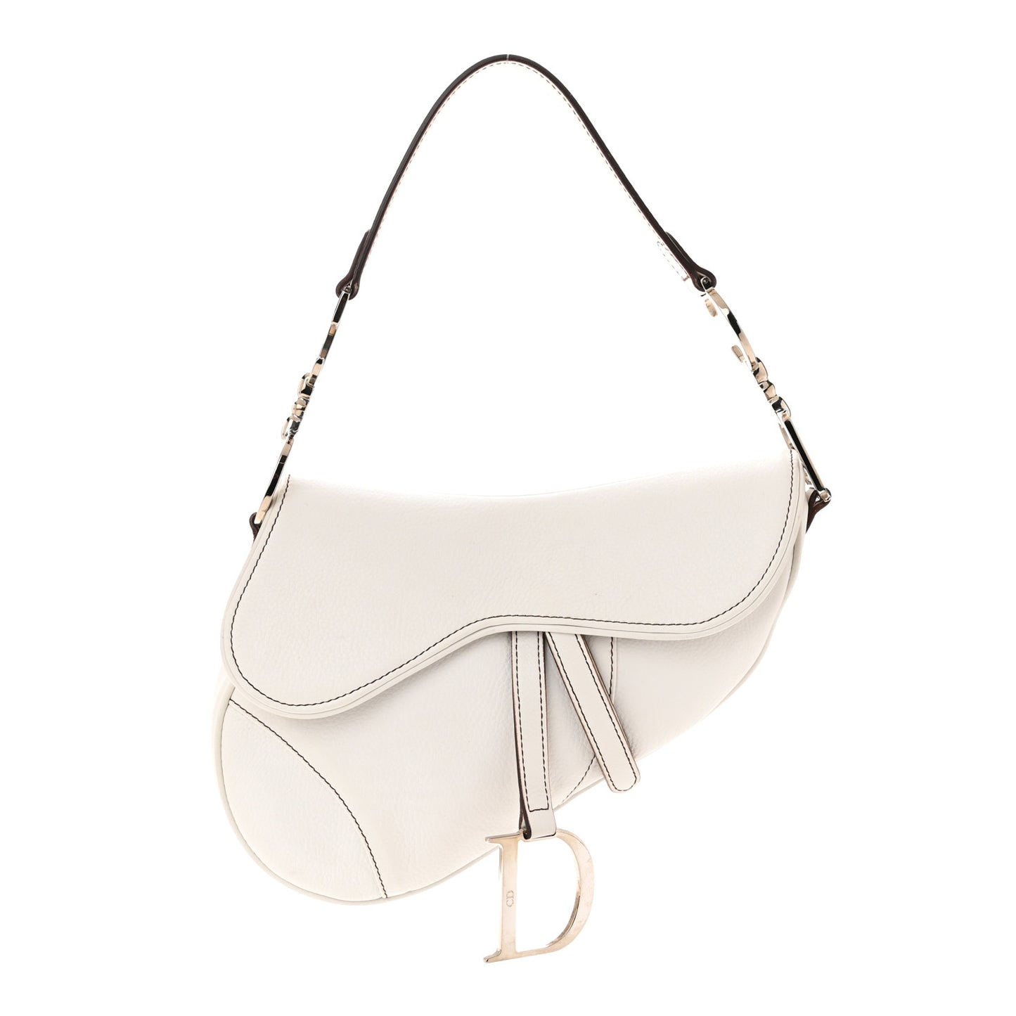 Calfskin Saddle Bag White