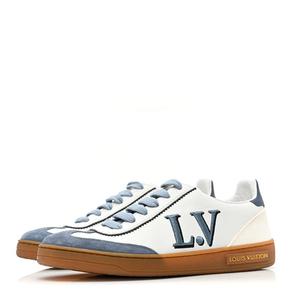 Louis Vuitton Calfskin Frontrow Sneakers 35.5 Blue 3 of 10