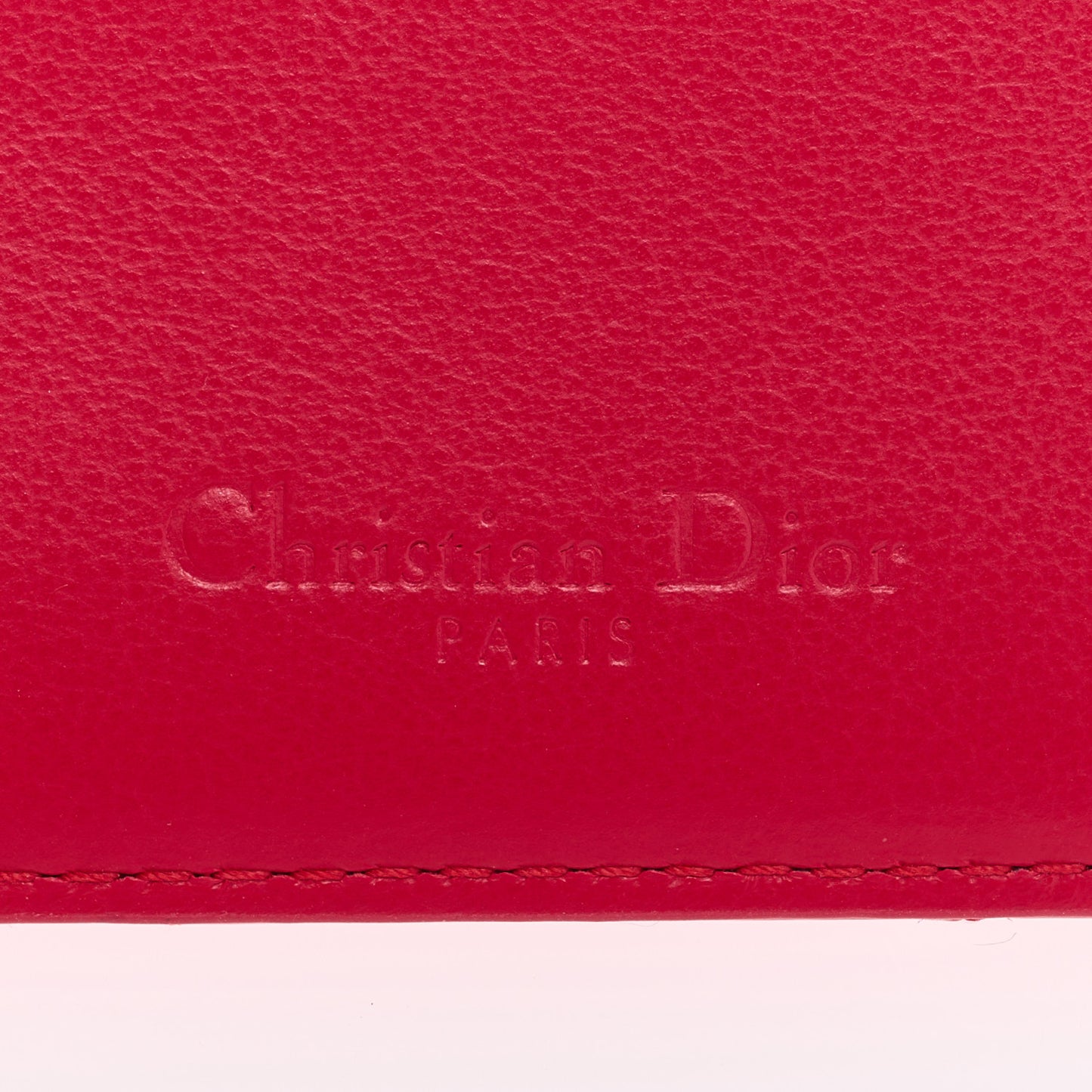 Patent Cannage Lady Dior Card Holder Raspberry