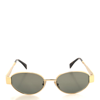 Celine Metal Triomphe 01 Sunglasses CL40235U Gold Green 2 of 7