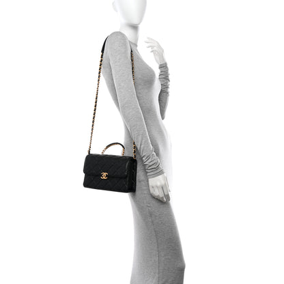 Chanel Caviar Quilted Medium Carry Me Top Handle Flap Black 2 of 11