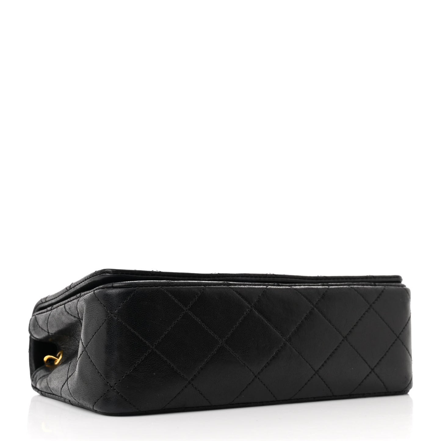 Lambskin Quilted Small Single Flap Black
