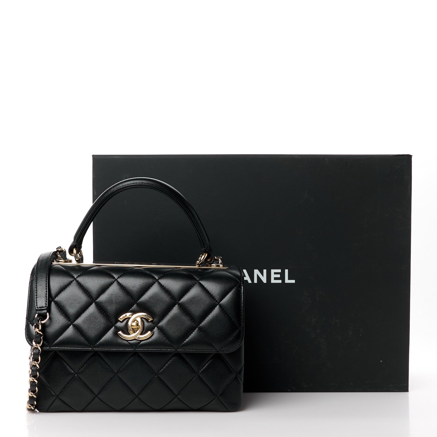 Chanel Lambskin Quilted Small Trendy CC Dual Handle Flap Bag Black 13 of 13