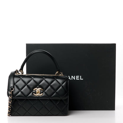 Chanel Lambskin Quilted Small Trendy CC Dual Handle Flap Bag Black 13 of 13