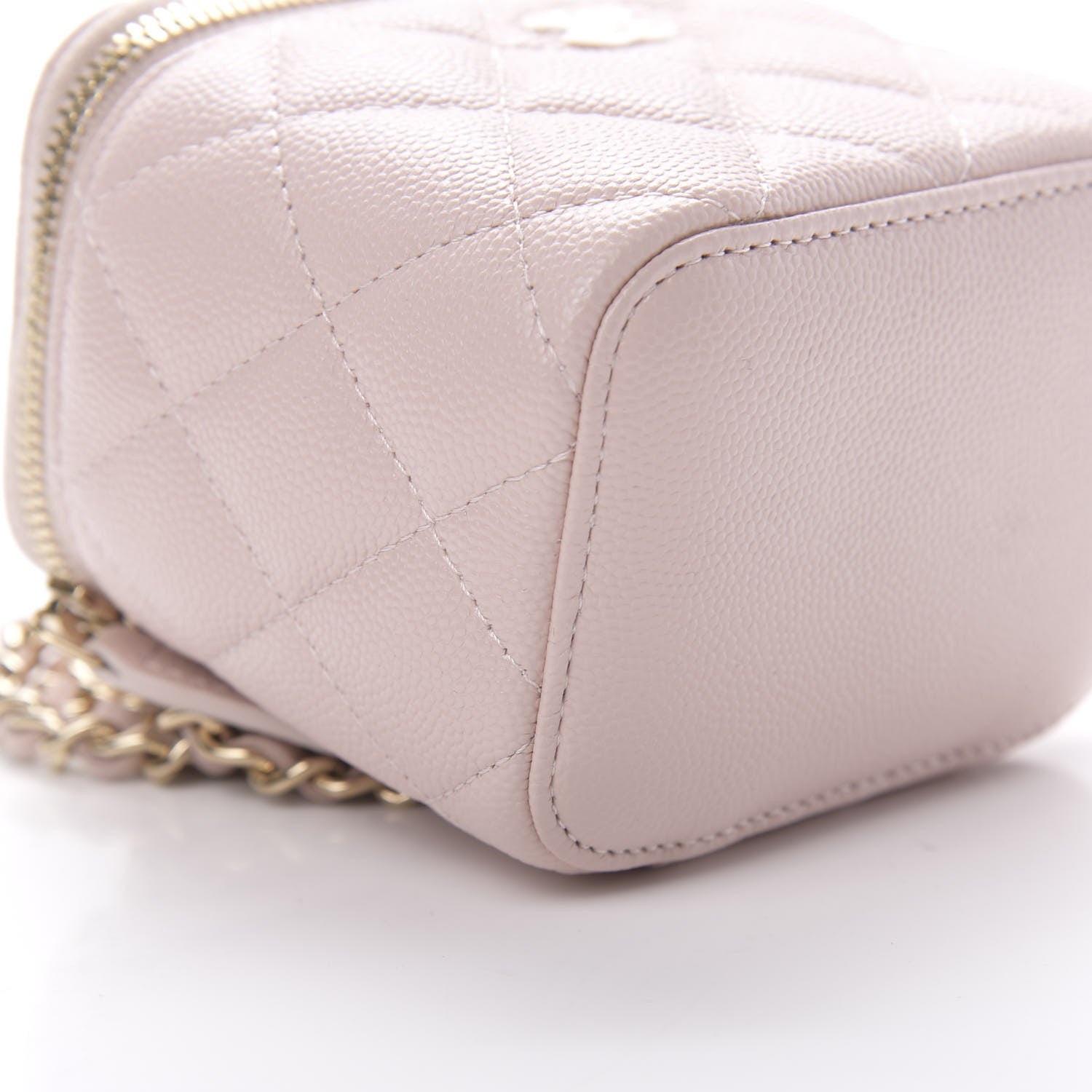 Chanel Caviar Quilted Mini Vanity Case With Chain Light Pink 9 of 11