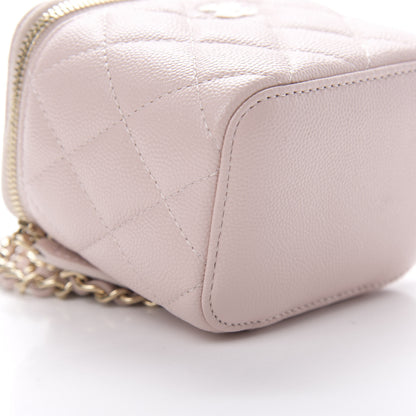 Chanel Caviar Quilted Mini Vanity Case With Chain Light Pink 9 of 11