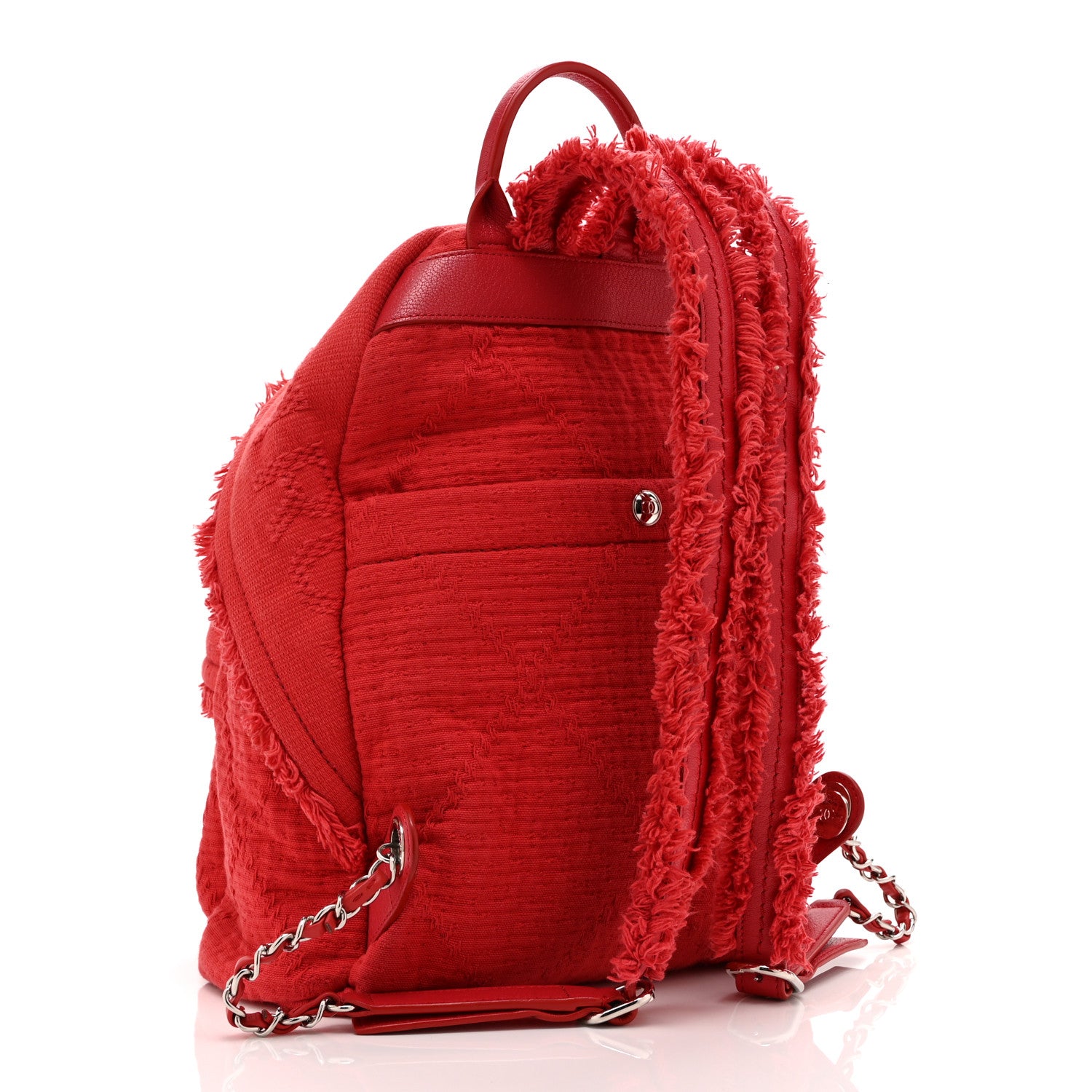 Chanel Canvas Double Face Backpack Red 3 of 10
