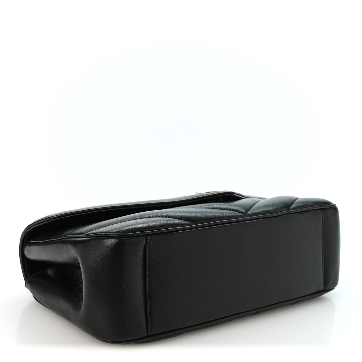Lambskin Matelasse Chevron Medium Loulou Black