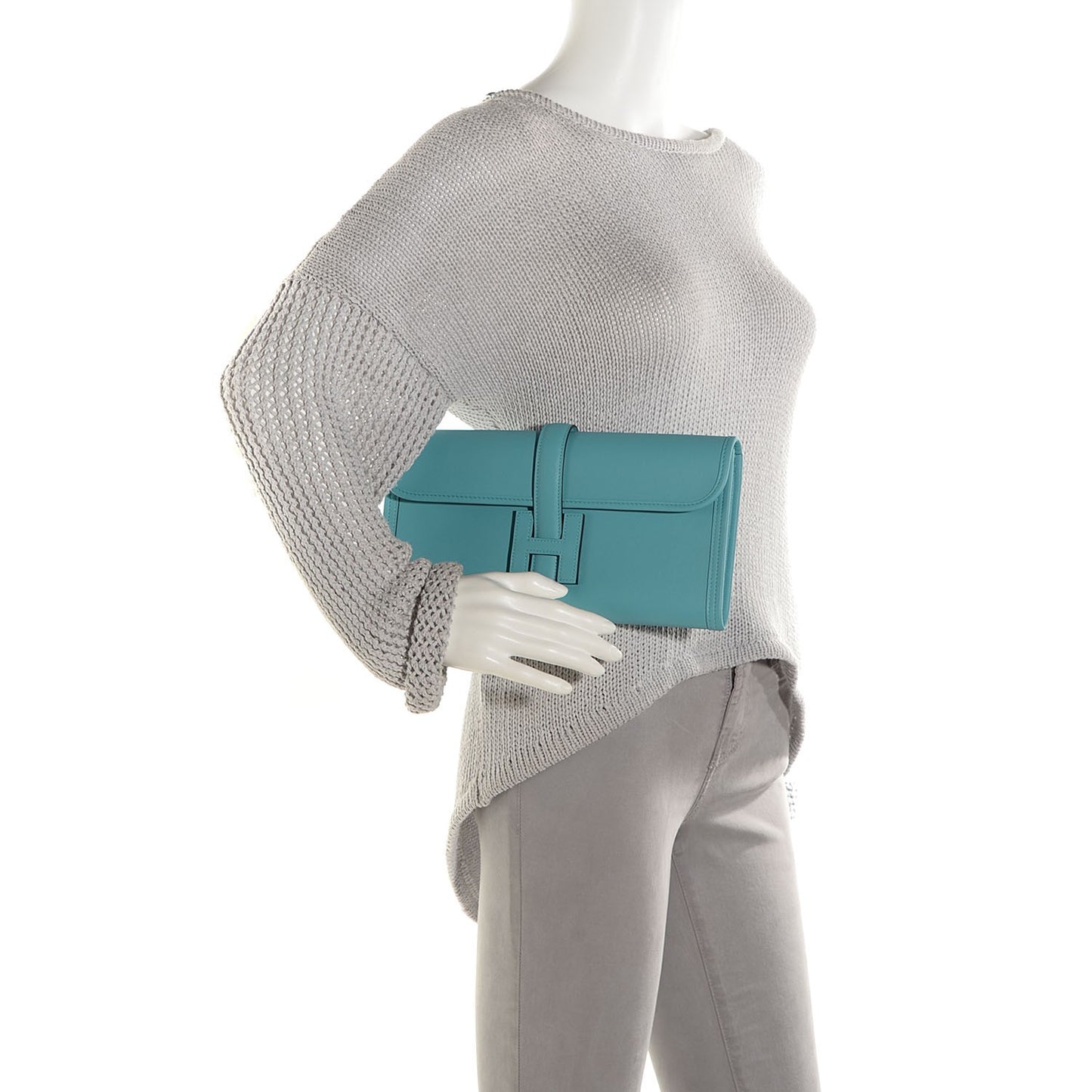 Tadelakt Jige Elan 29 Clutch Bleu Saint Cyr