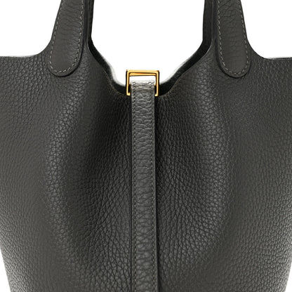Hermes Taurillon Clemence Picotin Lock 18 PM Gris Misty 8 of 11