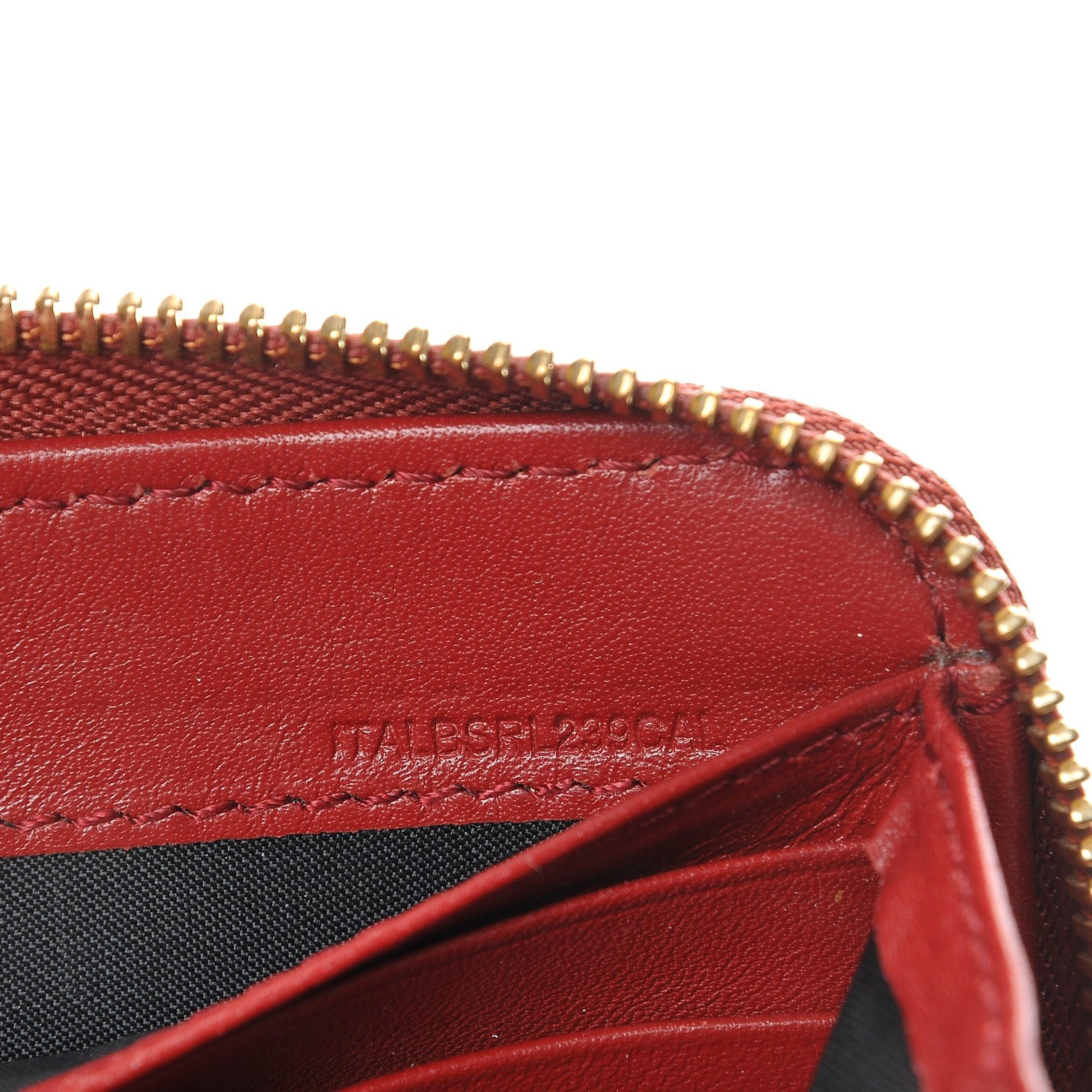 Burberry House Check Large Sartorial Ziggy Zip Around Wallet Military Red 8 of 10