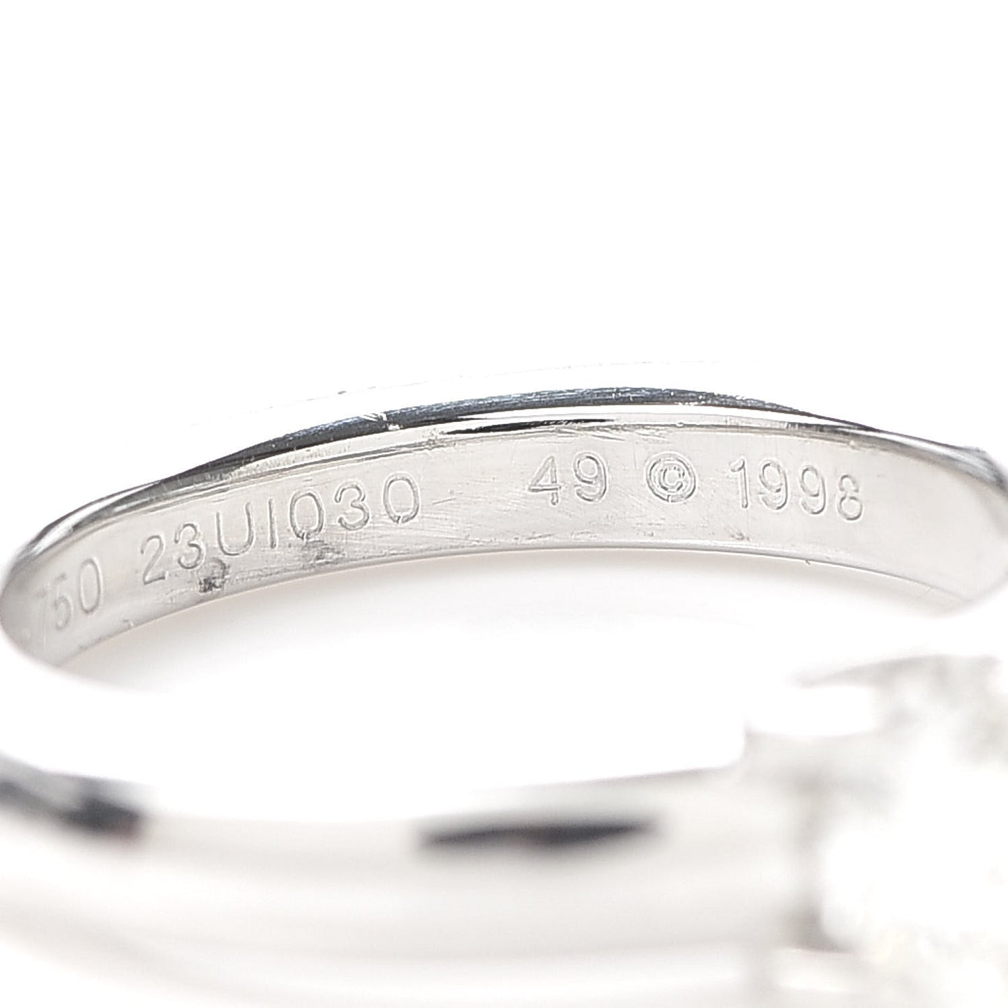 18K White Gold Diamond .30ct Louis Ring 49 4.75