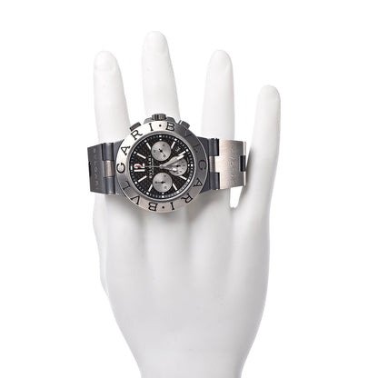 Bulgari Titanium Rubber 44mm Diagono Chronograph Automatic Watch Black 2 of 7