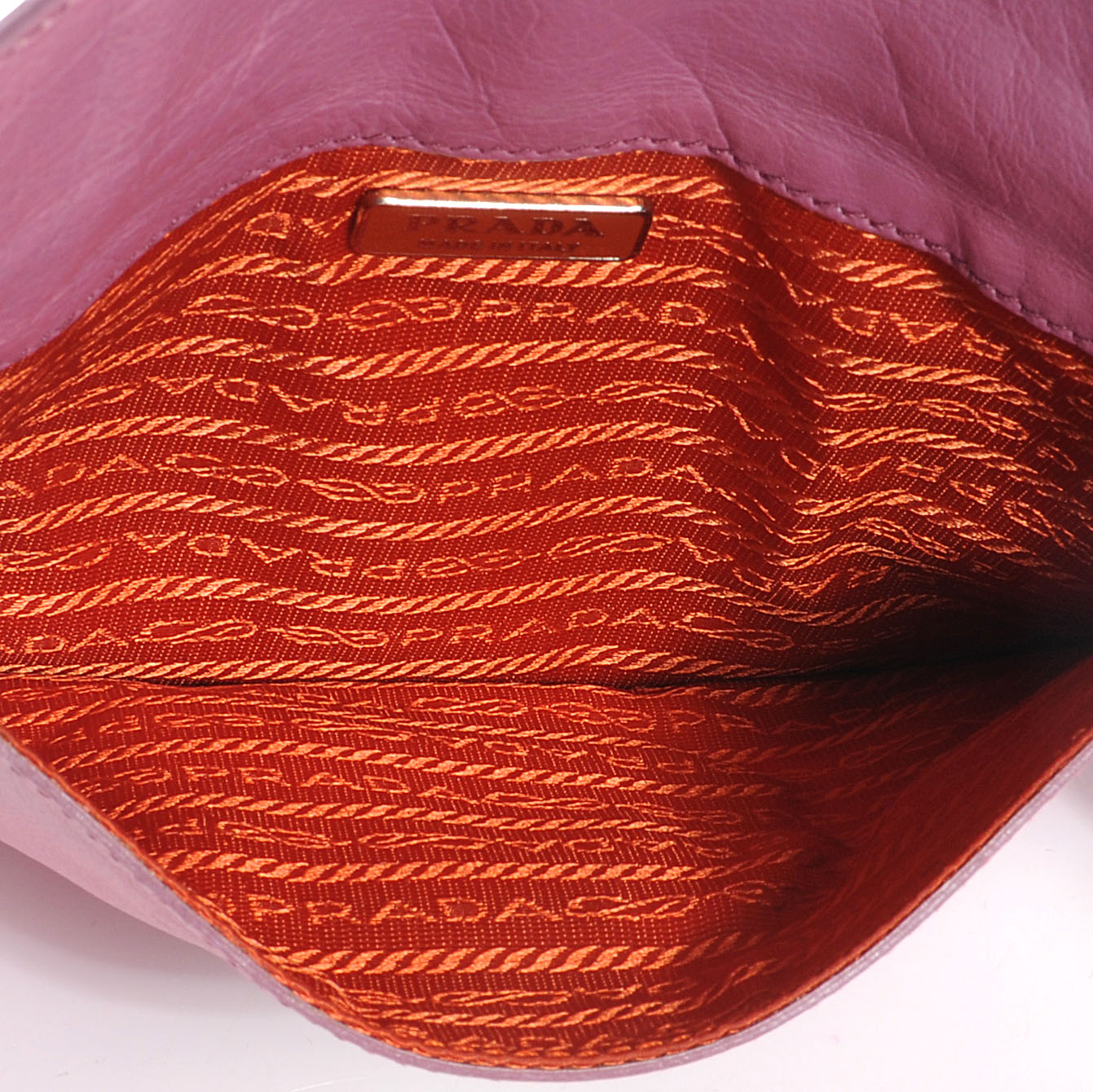 Leather Detachable Chain Clutch Pink
