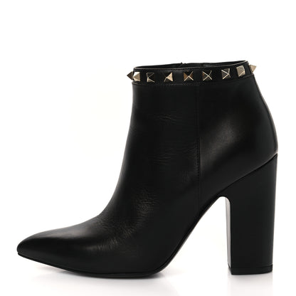 Valentino Garavani Calfskin Rockstud 100mm Ankle Boots 37 Black 1 of 8