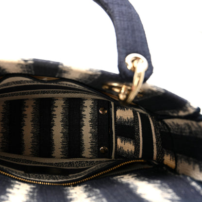 Christian Dior Canvas Medium D-Stripes Lady D-Lite Blue 5 of 9