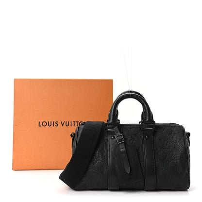 Louis Vuitton Monogram Taurillon Keepall Bandouliere 25 Black 10 of 10
