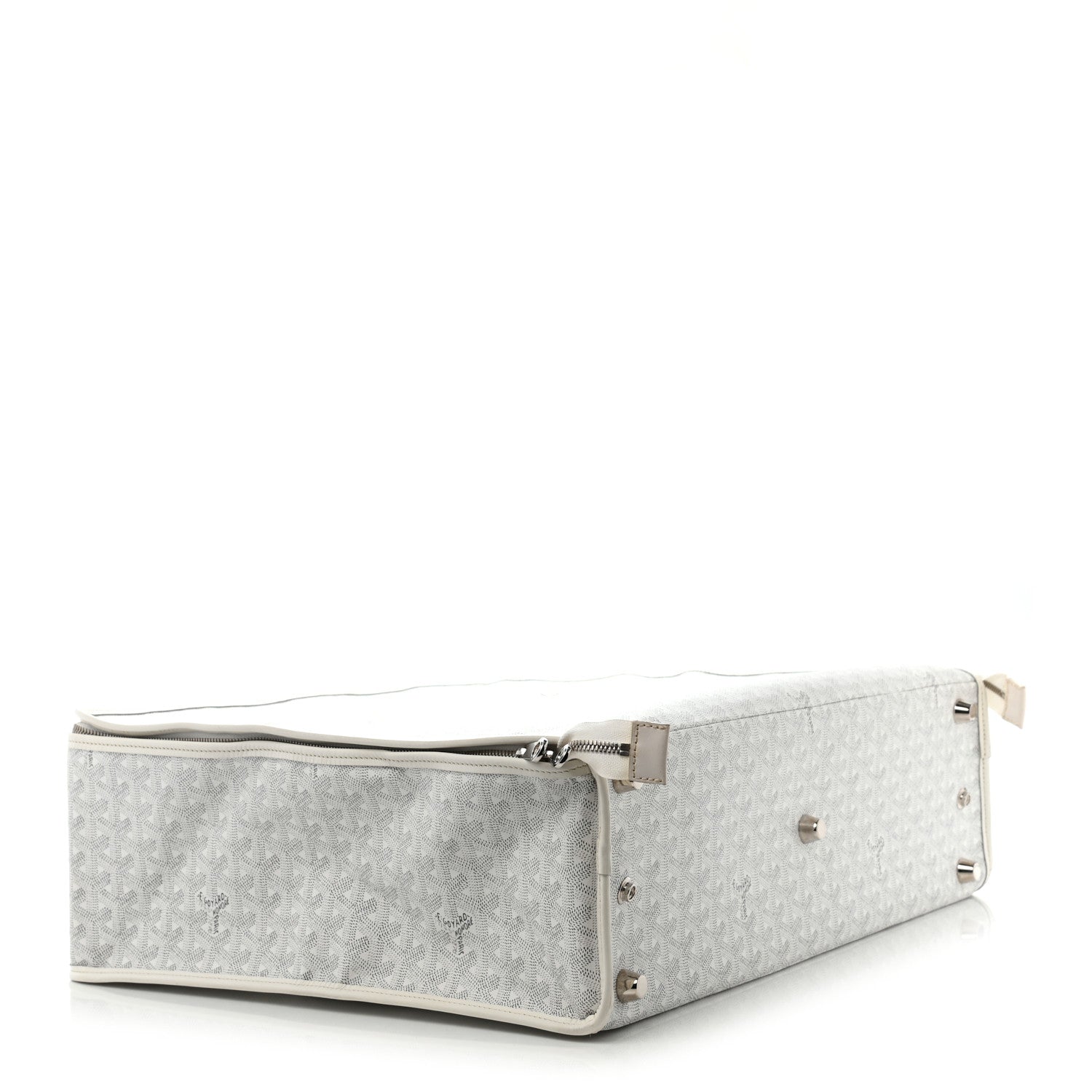 Goyard Goyardine Caravelle 50 Folding Suitcase White 3 of 14