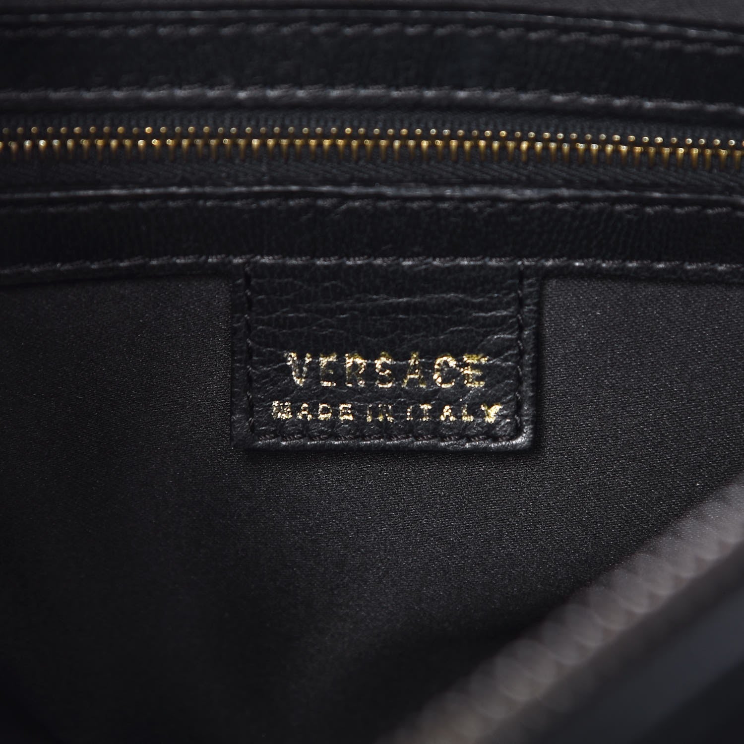 Versace Perforated Calfskin Madonna Satchel Black 6 of 12