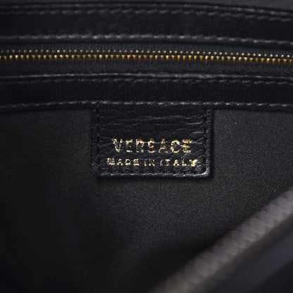 Versace Perforated Calfskin Madonna Satchel Black 6 of 12