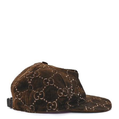 Gucci Velvet GG Monogram Baseball Hat L Brown 4 of 8