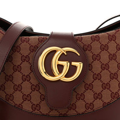 Gucci GG Monogram Calfskin Medium Arli Shoulder Bag Sahara Rubino Chardonnay 8 of 11