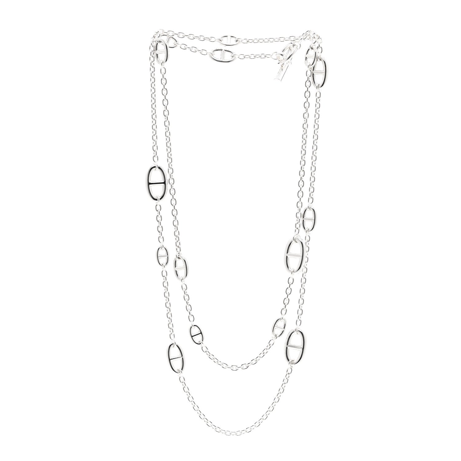 Hermes Sterling Silver Farandole Necklace 120 3 of 6
