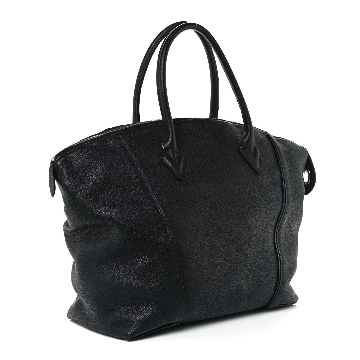 Louis Vuitton Veau Cachemire Soft Lockit MM Black 2 of 11