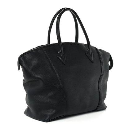 Louis Vuitton Veau Cachemire Soft Lockit MM Black 2 of 11