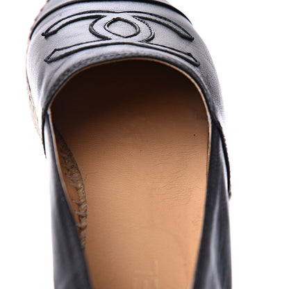 Chanel Lambskin CC Espadrilles 39 Black 10 of 13