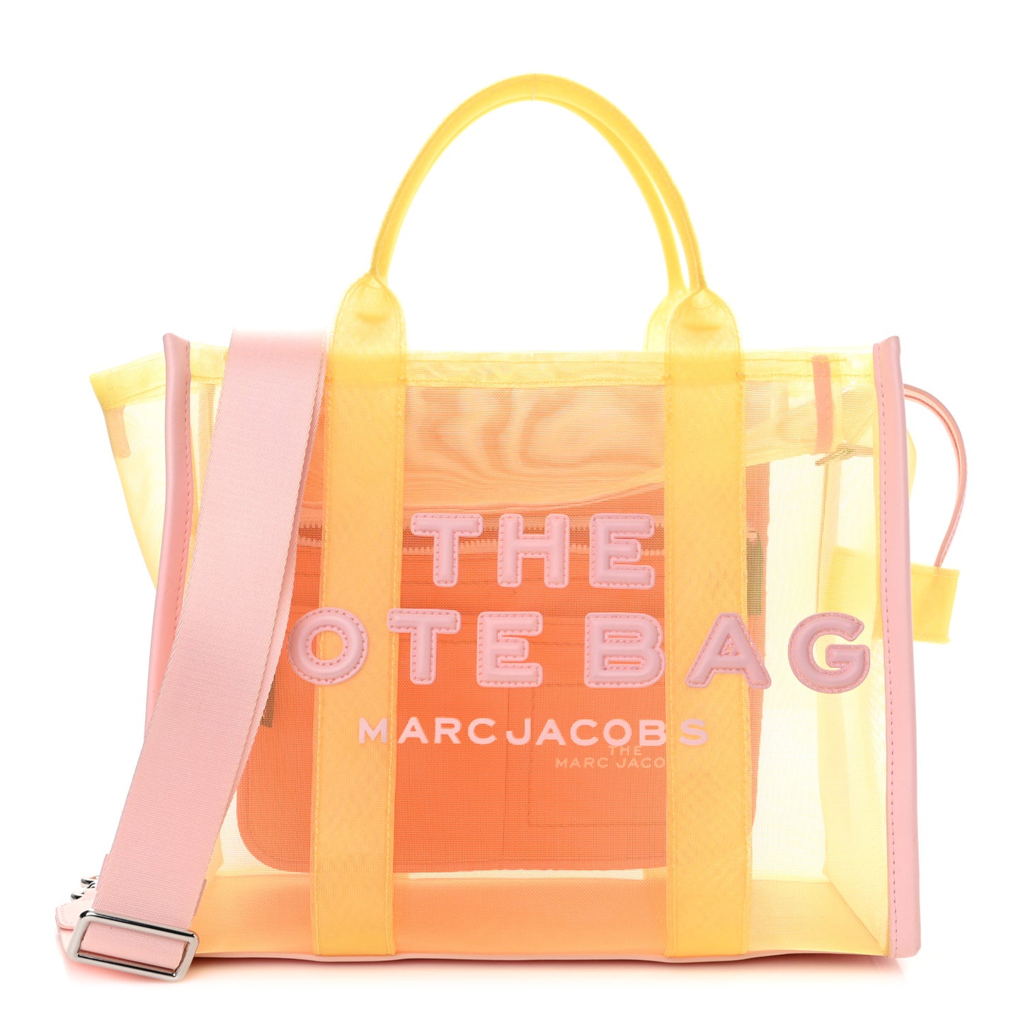 Nylon The Mesh Medium Tote Bag Yellow Multicolor