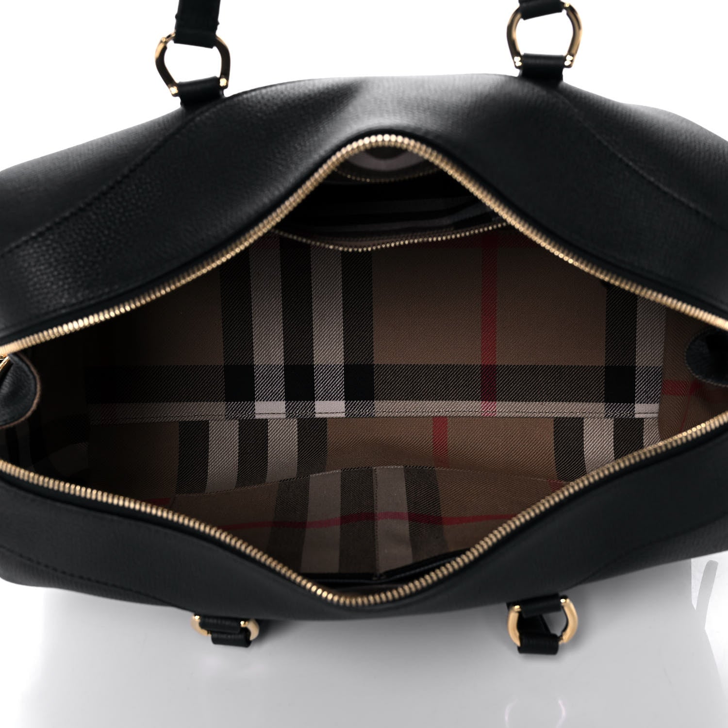 Burberry Derby Calfskin Medium Alchester Bowling Bag Black 4 of 10