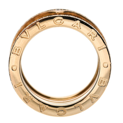 Bulgari 18K Yellow Gold Diamond B.Zero1 Rock Four-Band Pave Ring 54 6.75 4 of 7