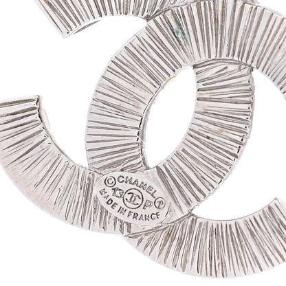 Chanel Baguette Crystal CC Drop Earrings Silver 4 of 4