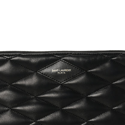Saint Laurent Lambskin Quilted Gaby Zipped Shoulder Bag Black 8 of 10