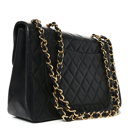 Chanel Lambskin Quilted XL Jumbo Single Flap Black 3 of 10