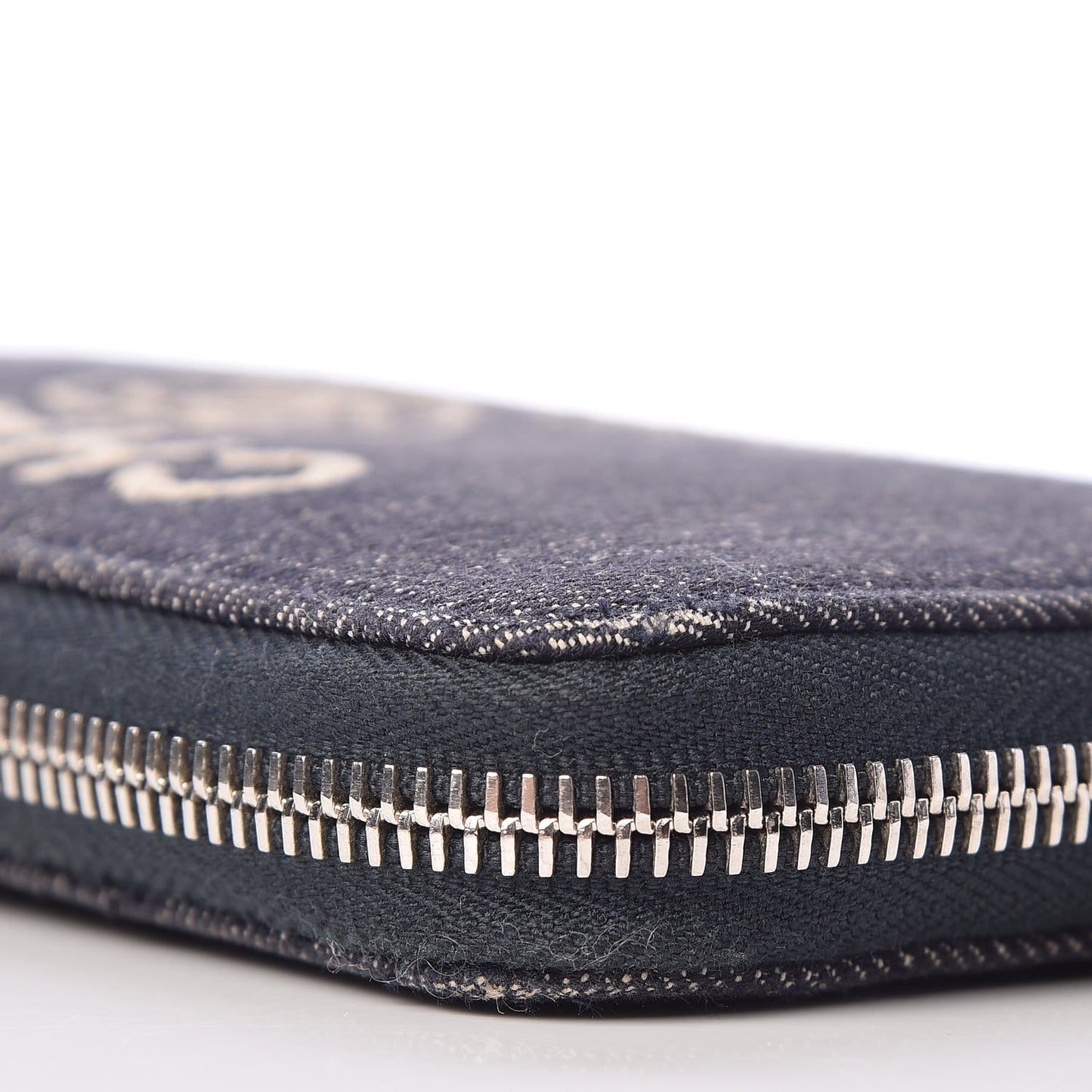 Denim Deauville Zip Around Wallet Dark Blue