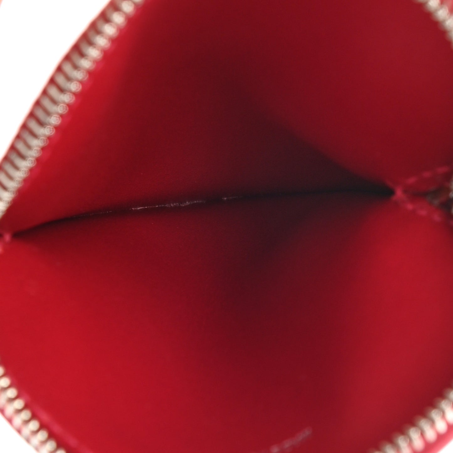 Tadelakt Tutti Frutti Pomme Coin Purse Wristlet Rouge Vif