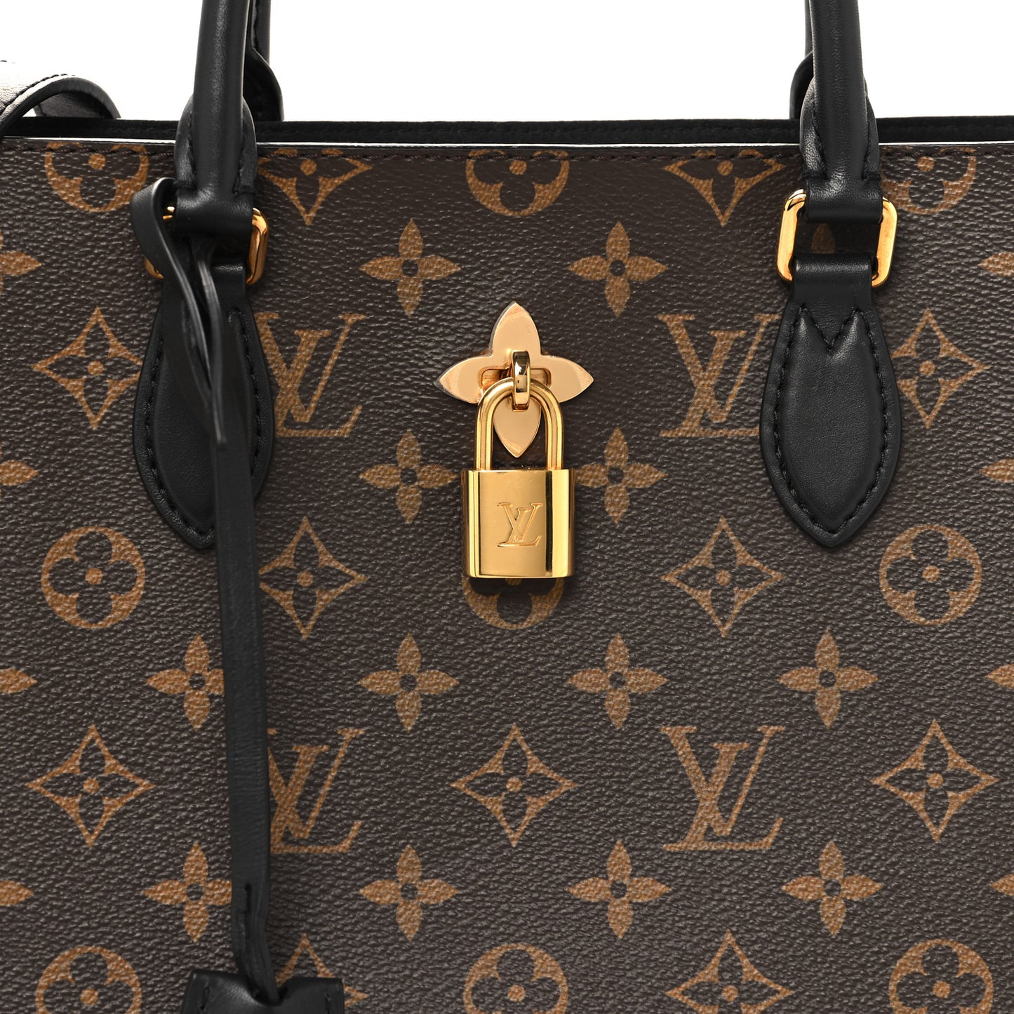 Monogram Flower Tote Black