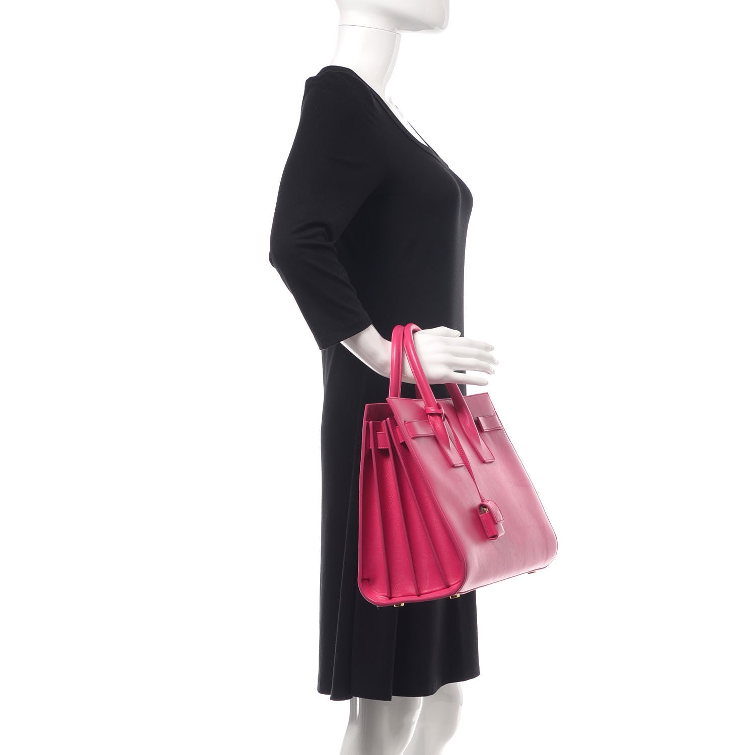 Saint Laurent Calfskin Small Sac De Jour Bubblegum 2 of 9