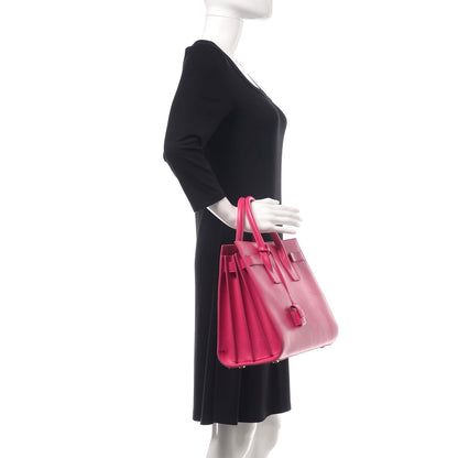 Saint Laurent Calfskin Small Sac De Jour Bubblegum 2 of 9