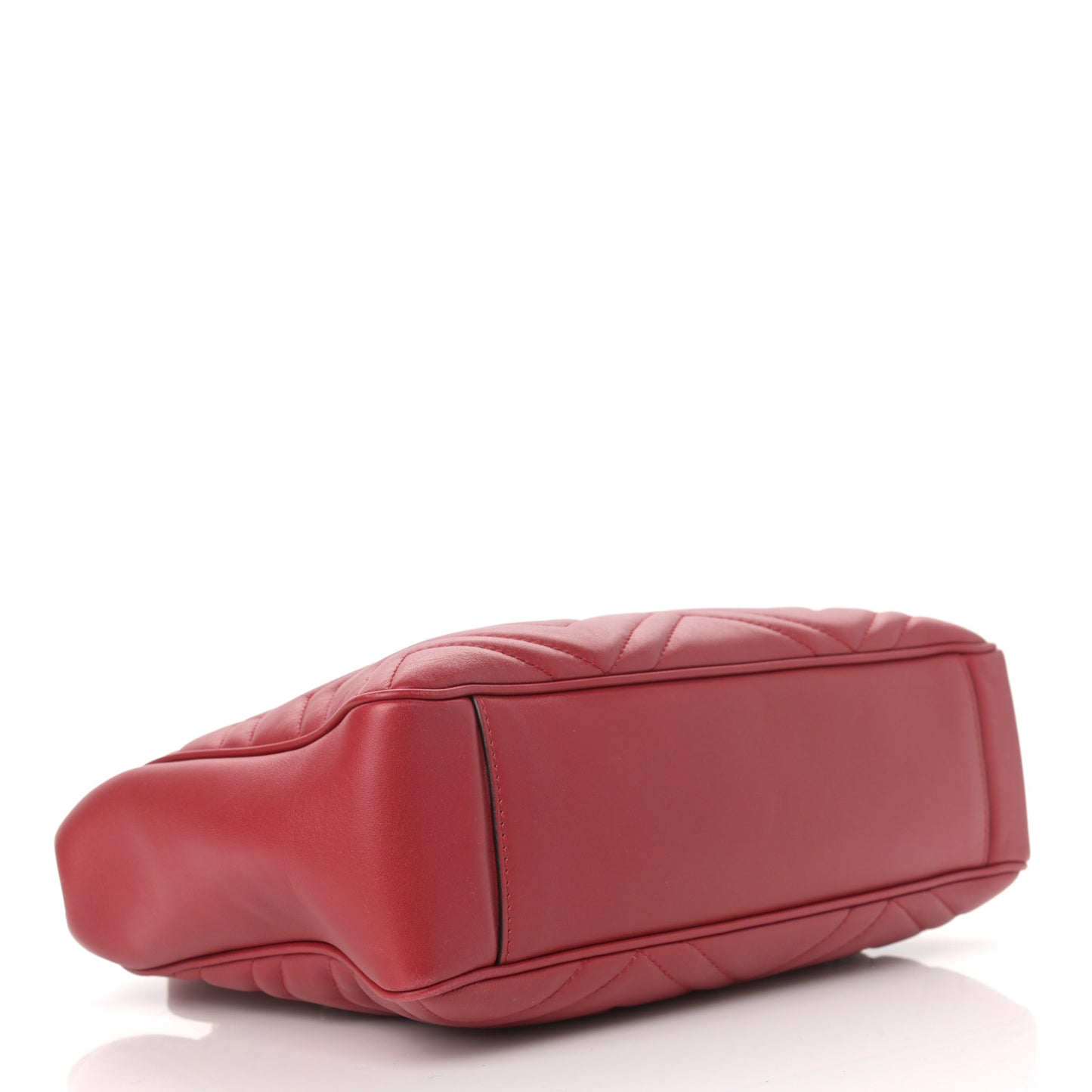 Calfskin Matelasse Medium GG Marmont Open Top Shoulder Bag Hibiscus Red