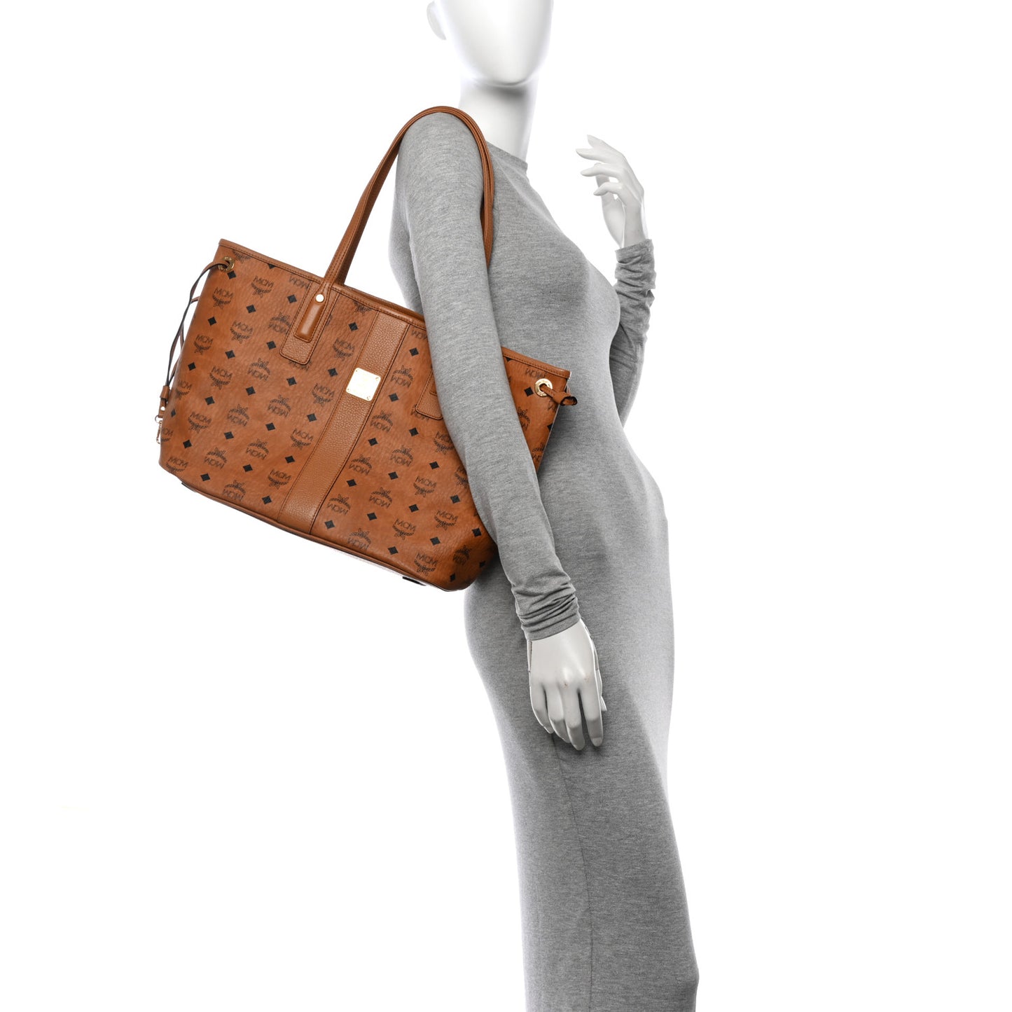 Visetos Medium Liz Reversible Shopper Tote Cognac